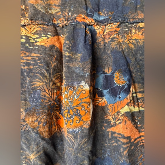 Free People Share Good Vibes Button Front Short Sleeve Shirt Size Small - Picture 6 of 9